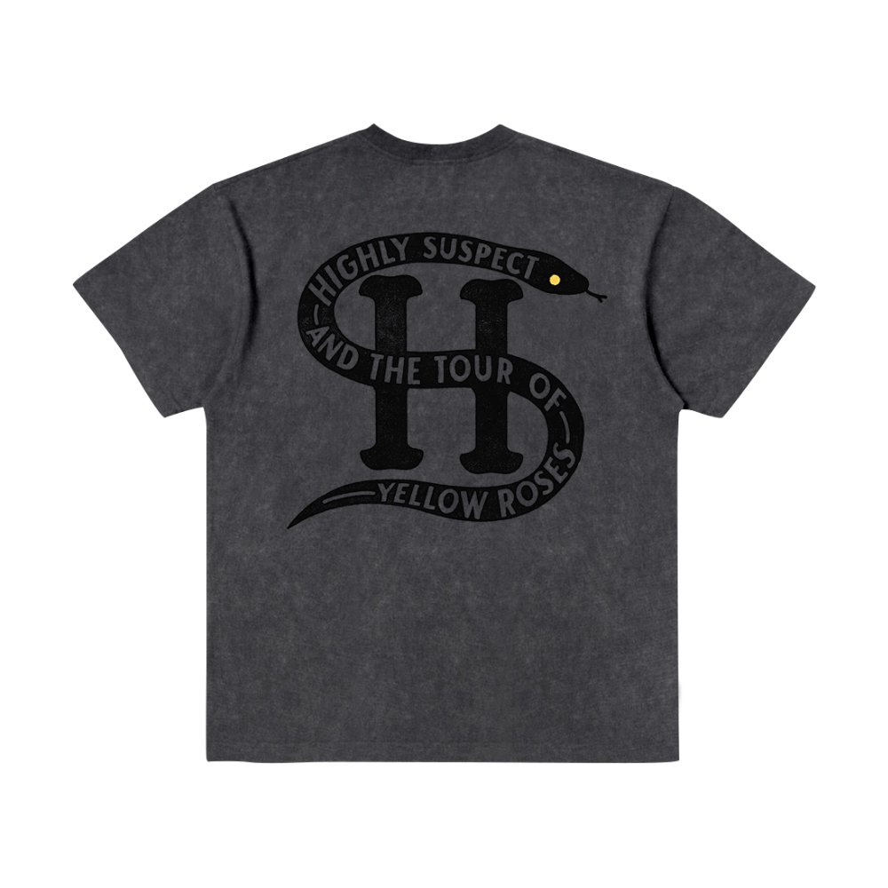 Snake Logo Mineral Wash T-Shirt Back