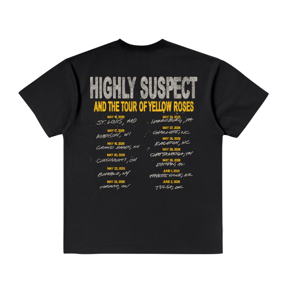 Tour of the Yellow Roses Dateback T-Shirt Back