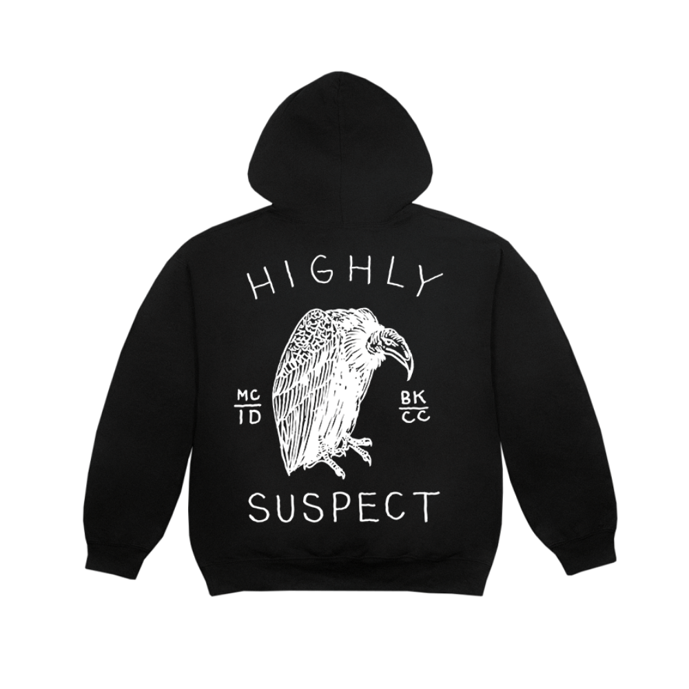 MCID Vulture Black Zip Up Hoodie Back