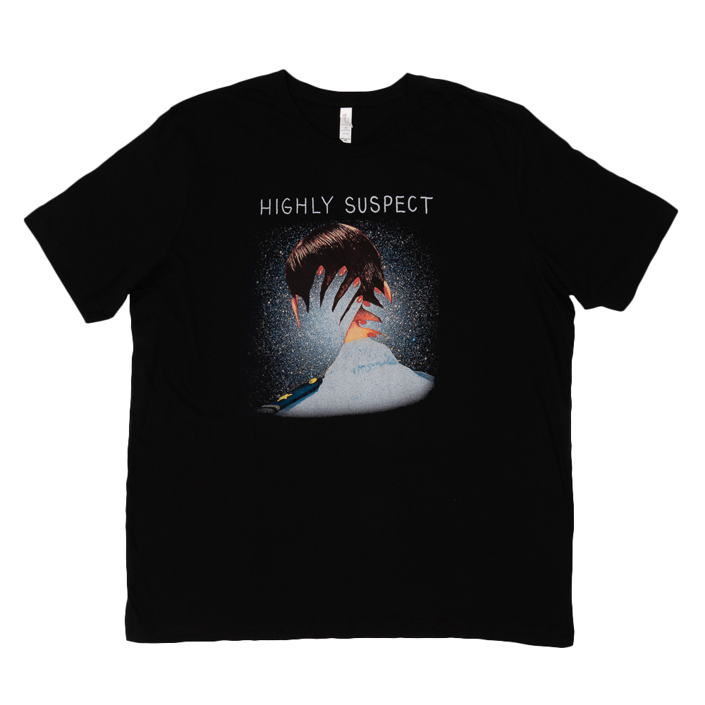 Highly Suspect Gradient Type Band Logo T-Shirt - Official Men's Red Tee